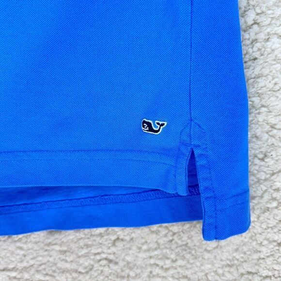 Vineyard Vines Polo Shirt Men's L Navy Blue Mercerized Cotton Short Sleeve - Picture 3 of 8